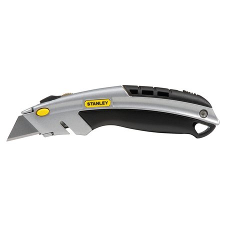 STANLEY Curved Quick-Change Utility Knife, Stainless Steel Retractable Blade, 3 Blades 10-788